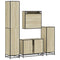 vidaXL 4 Piece Bathroom Furniture Set Sonoma Oak Engineered Wood
