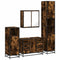 vidaXL 4 Piece Bathroom Furniture Set Smoked Oak Engineered Wood