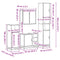 vidaXL 4 Piece Bathroom Furniture Set Smoked Oak Engineered Wood