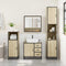 vidaXL 4 Piece Bathroom Furniture Set Sonoma Oak Engineered Wood