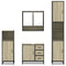 vidaXL 4 Piece Bathroom Furniture Set Sonoma Oak Engineered Wood