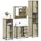vidaXL 4 Piece Bathroom Furniture Set Sonoma Oak Engineered Wood
