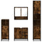 vidaXL 4 Piece Bathroom Furniture Set Smoked Oak Engineered Wood
