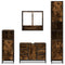 vidaXL 4 Piece Bathroom Furniture Set Smoked Oak Engineered Wood