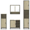 vidaXL 4 Piece Bathroom Furniture Set Sonoma Oak Engineered Wood
