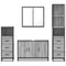 vidaXL 4 Piece Bathroom Furniture Set Grey Sonoma Engineered Wood