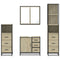 vidaXL 4 Piece Bathroom Furniture Set Sonoma Oak Engineered Wood