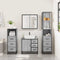 vidaXL 4 Piece Bathroom Furniture Set Grey Sonoma Engineered Wood