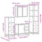 vidaXL 4 Piece Bathroom Furniture Set Sonoma Oak Engineered Wood