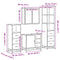 vidaXL 4 Piece Bathroom Furniture Set Smoked Oak Engineered Wood