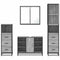 vidaXL 4 Piece Bathroom Furniture Set Grey Sonoma Engineered Wood