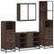 vidaXL 4 Piece Bathroom Furniture Set Brown Oak Engineered Wood