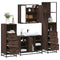 vidaXL 4 Piece Bathroom Furniture Set Brown Oak Engineered Wood