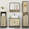 vidaXL 4 Piece Bathroom Furniture Set Sonoma Oak Engineered Wood