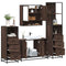 vidaXL 4 Piece Bathroom Furniture Set Brown Oak Engineered Wood