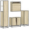 vidaXL 4 Piece Bathroom Furniture Set Sonoma Oak Engineered Wood