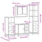 vidaXL 4 Piece Bathroom Furniture Set Smoked Oak Engineered Wood