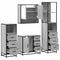 vidaXL 4 Piece Bathroom Furniture Set Grey Sonoma Engineered Wood