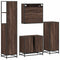vidaXL 4 Piece Bathroom Furniture Set Brown Oak Engineered Wood