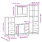vidaXL 4 Piece Bathroom Furniture Set Smoked Oak Engineered Wood