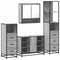 vidaXL 4 Piece Bathroom Furniture Set Grey Sonoma Engineered Wood