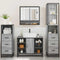 vidaXL 4 Piece Bathroom Furniture Set Grey Sonoma Engineered Wood