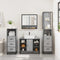 vidaXL 4 Piece Bathroom Furniture Set Grey Sonoma Engineered Wood