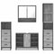 vidaXL 4 Piece Bathroom Furniture Set Grey Sonoma Engineered Wood