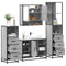 vidaXL 4 Piece Bathroom Furniture Set Grey Sonoma Engineered Wood