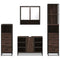 vidaXL 4 Piece Bathroom Furniture Set Brown Oak Engineered Wood