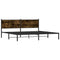 vidaXL Metal Bed Frame without Mattress Smoked Oak 200x200 cm