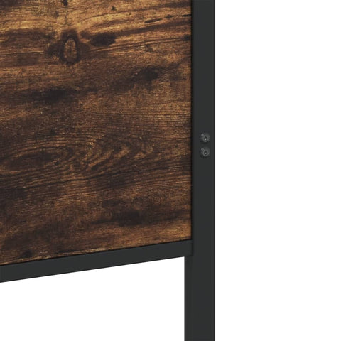 vidaXL Metal Bed Frame without Mattress Smoked Oak 200x200 cm