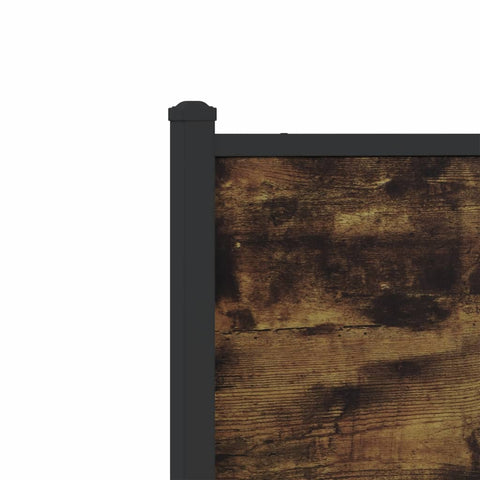 vidaXL Metal Bed Frame without Mattress Smoked Oak 200x200 cm