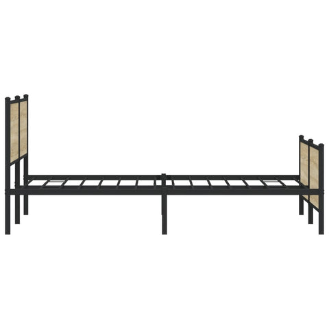vidaXL Metal Bed Frame without Mattress Sonoma Oak 183x213 cm