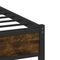 vidaXL Metal Bed Frame without Mattress Smoked Oak 183x213 cm