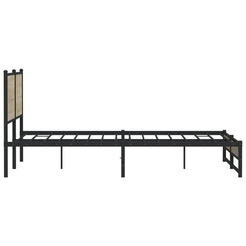 vidaXL Metal Bed Frame without Mattress Sonoma Oak 183x213 cm