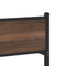 vidaXL Metal Bed Frame without Mattress Brown Oak 193x203 cm