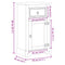 vidaXL Bathroom Cabinet Corona 45x33x80 cm Solid Wood Pine