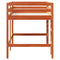 vidaXL Kids' Loft Bed without Mattress with Ladder Wax Brown 80x200 cm