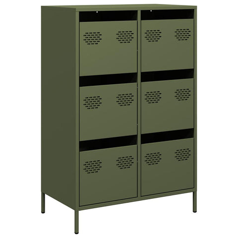 vidaXL Highboard Olive Green 68x39x101.5 cm Steel