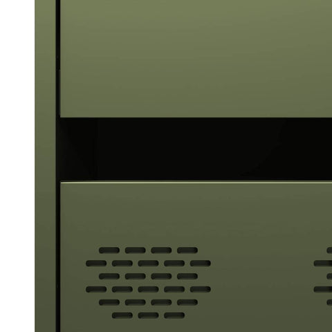 vidaXL Highboard Olive Green 68x39x101.5 cm Steel