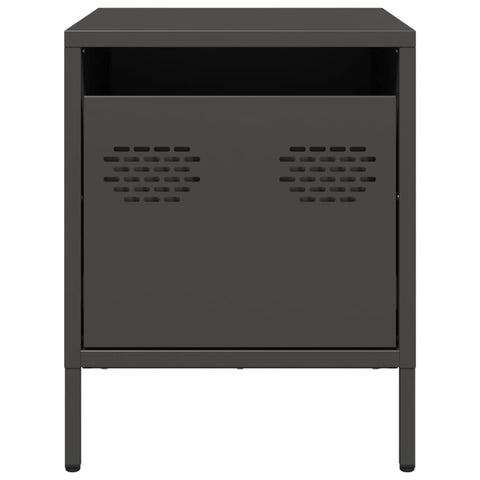 vidaXL Bedside Cabinets 2 pcs Black 35x39x43.5 cm Steel