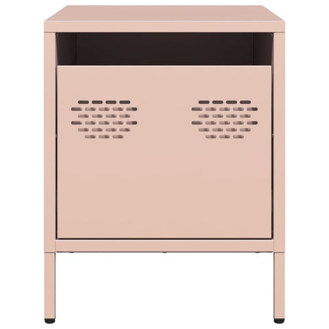 vidaXL Bedside Cabinet Pink 35x39x43.5 cm Steel