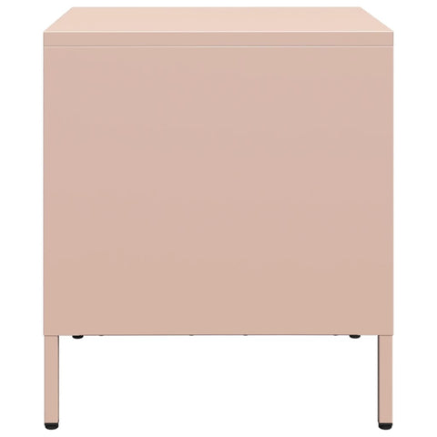 vidaXL Bedside Cabinet Pink 35x39x43.5 cm Steel