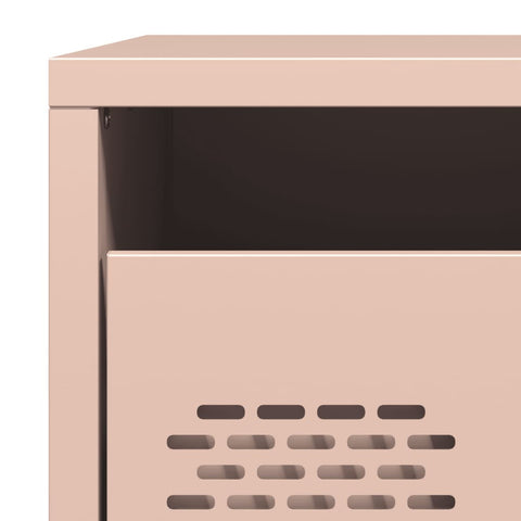 vidaXL Bedside Cabinet Pink 35x39x43.5 cm Steel