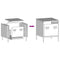 vidaXL Bedside Cabinet Pink 35x39x43.5 cm Steel