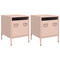 vidaXL Bedside Cabinets 2 pcs Pink 35x39x43.5 cm Steel