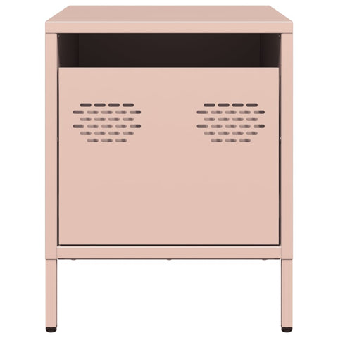 vidaXL Bedside Cabinets 2 pcs Pink 35x39x43.5 cm Steel