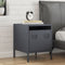 vidaXL Bedside Cabinet Anthracite 35x39x43.5 cm Steel