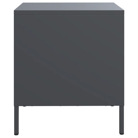 vidaXL Bedside Cabinet Anthracite 35x39x43.5 cm Steel